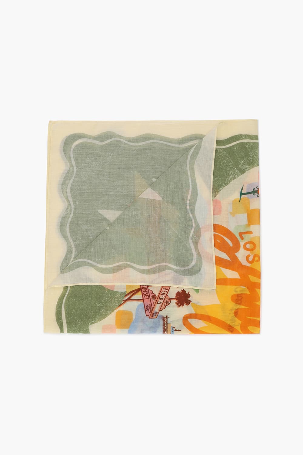 코튼 바캉스 일러스트 스카프 BDC540802