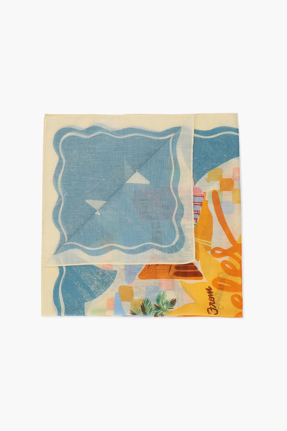 코튼 바캉스 일러스트 스카프 BDC540801