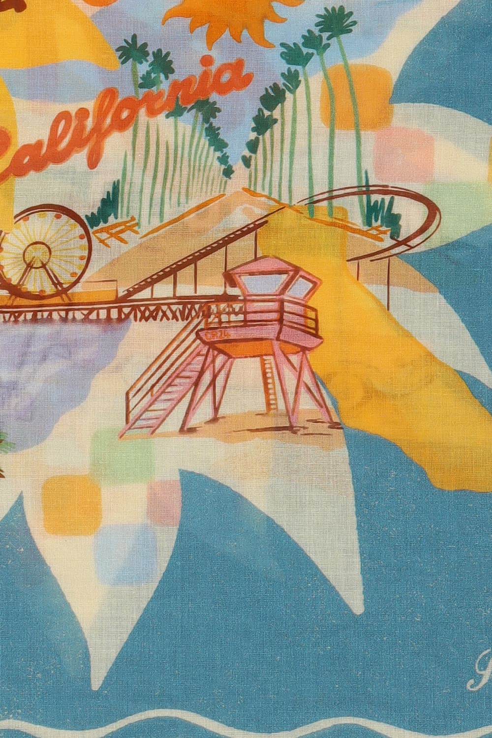 코튼 바캉스 일러스트 스카프 BDC540801