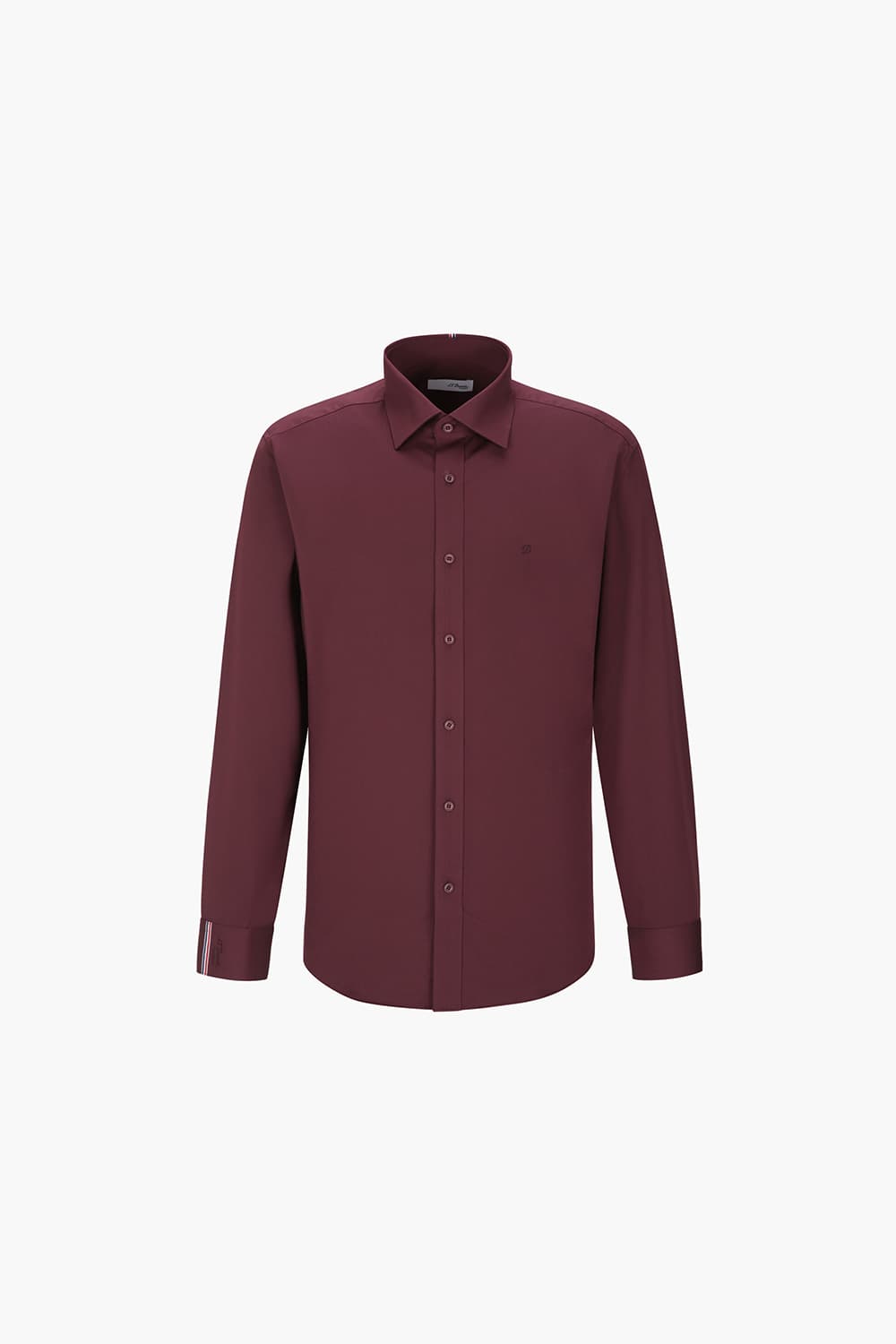 커프스 카라 트리콜로르 376 컴포터블 셔츠 와인 SE4FM21LS376SWN