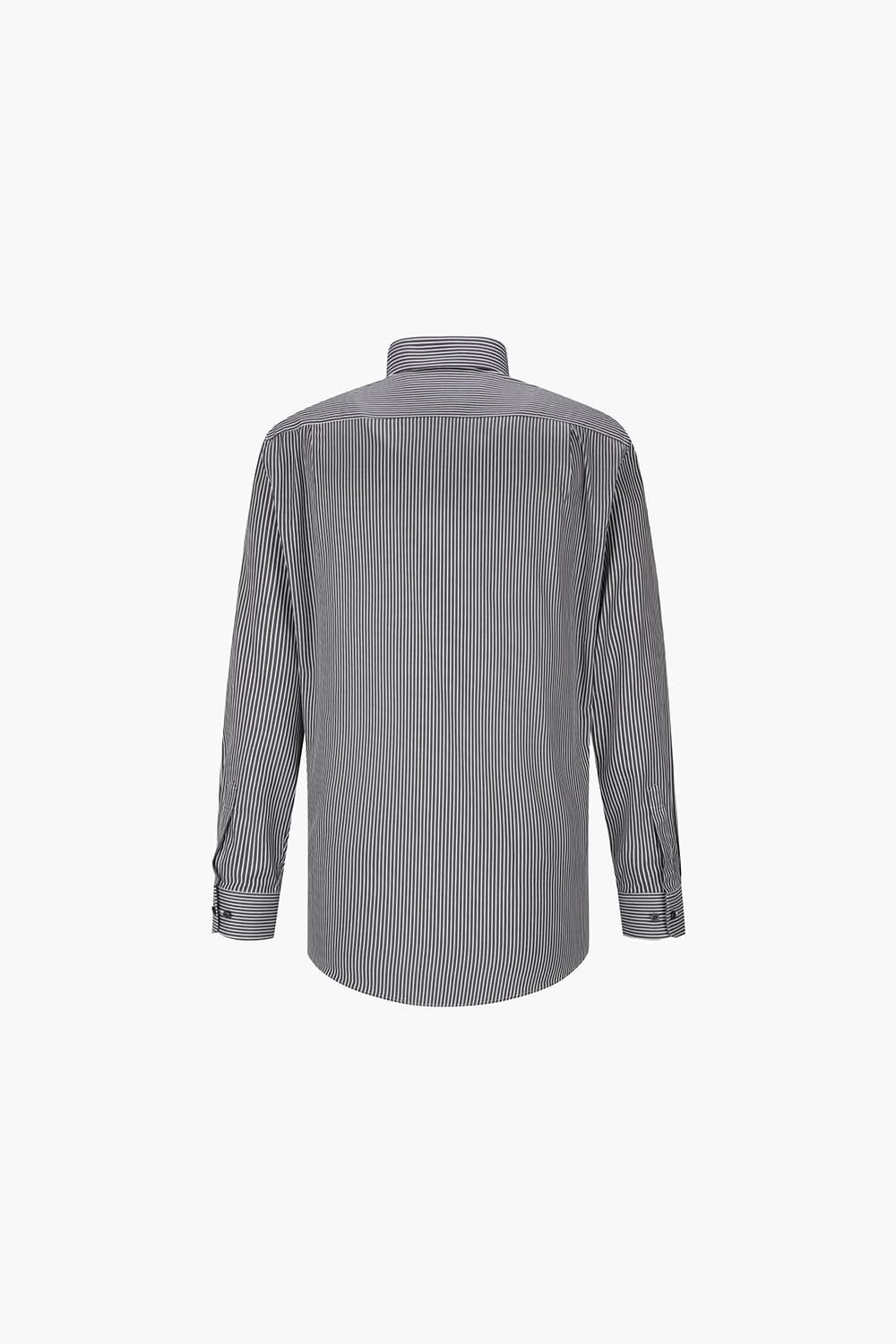 트윌 스트라이프 176 비즈니스 셔츠 블랙 SE4FM11LS176SBK