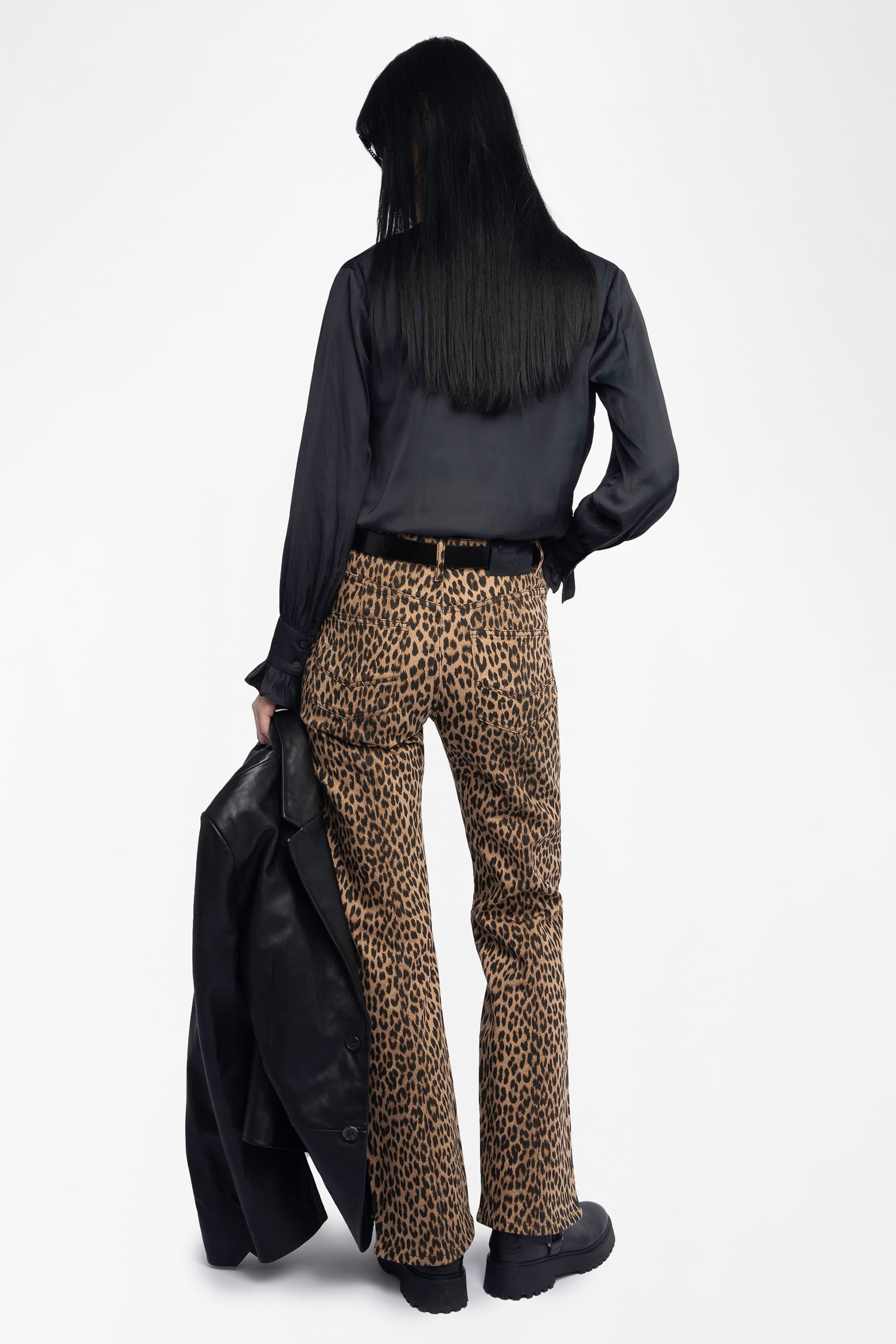 Evy Leopard Denim Pants
