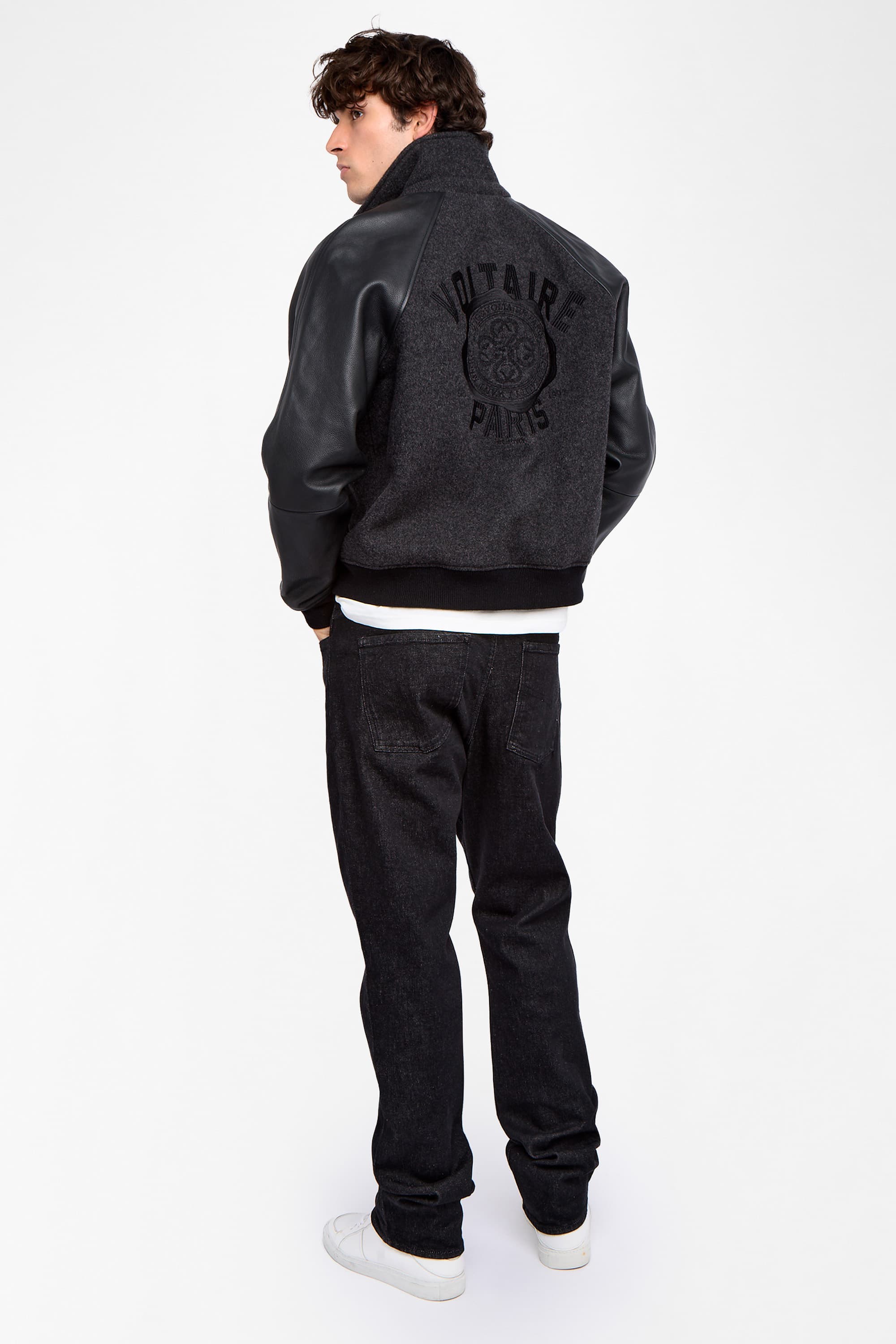 Benjy Leather Wool Jacket