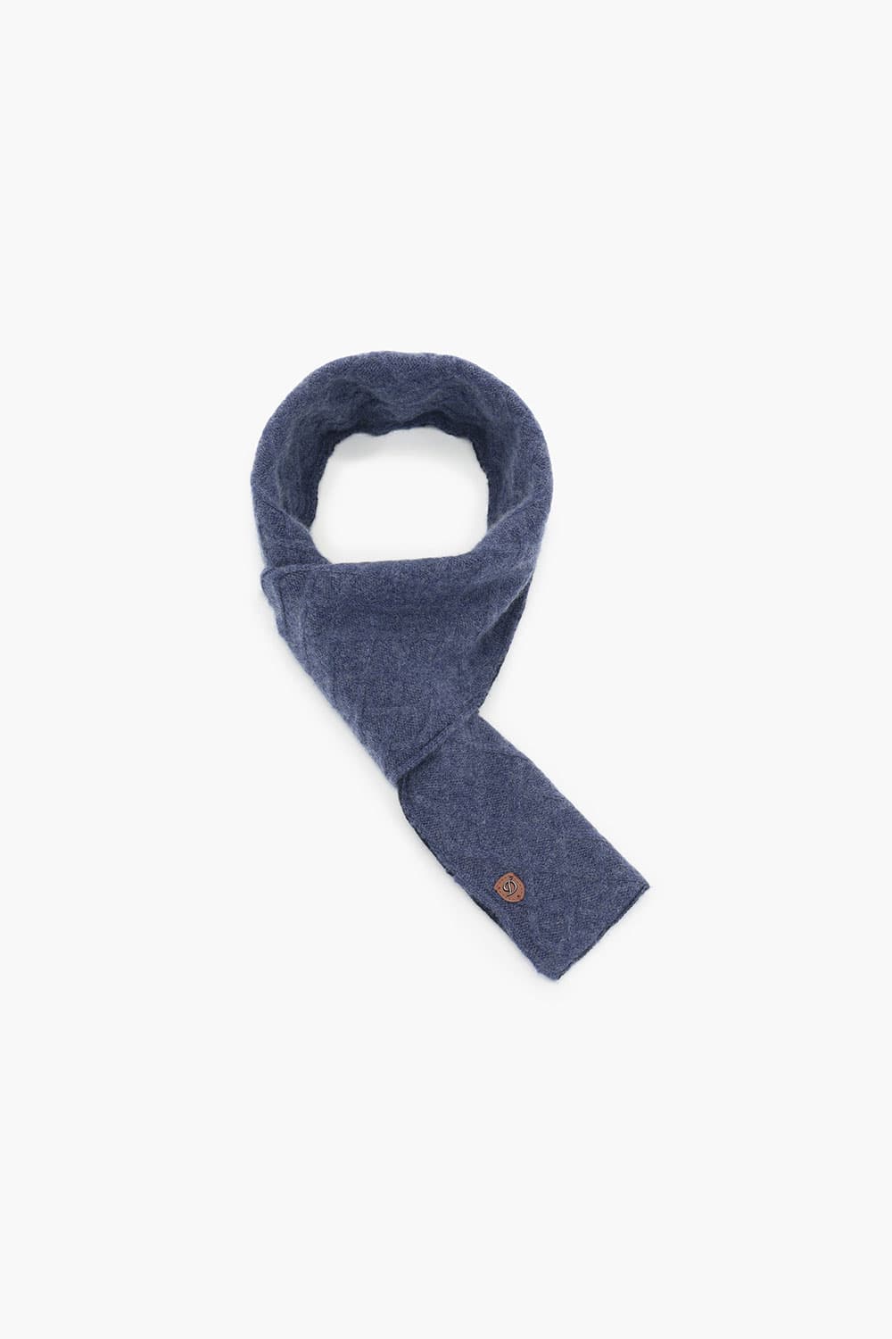[LAST SIZE] 캐시미어 와플 조직 쁘띠 머플러 블루