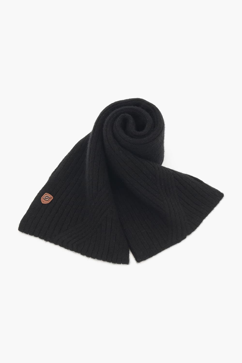 [LAST SIZE] 캐시미어 조직 포인트 쁘띠 머플러 블랙