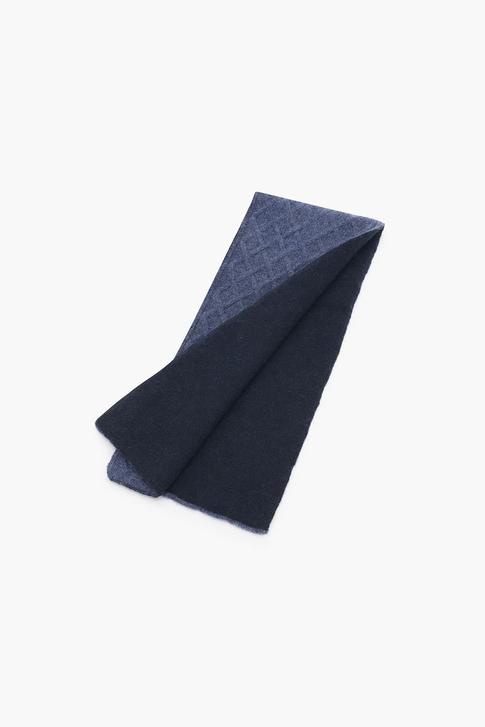 [LAST SIZE] 캐시미어 와플 조직 쁘띠 머플러 블루