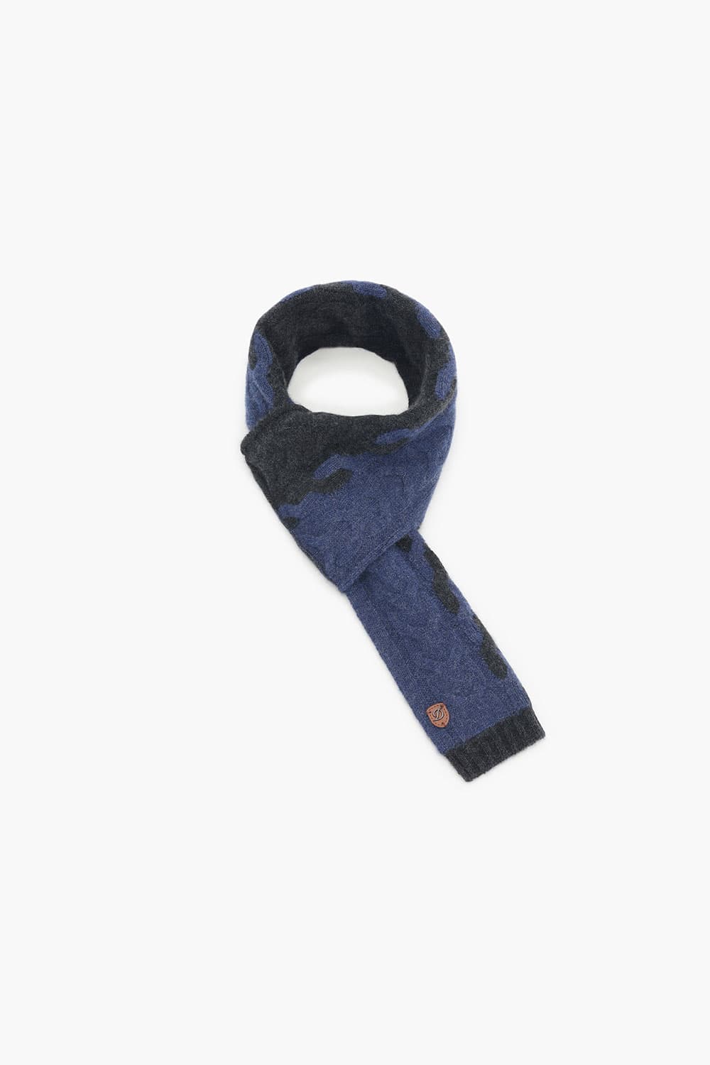 [LAST SIZE] 캐시미어 투톤 케이블 쁘띠 머플러 네이비
