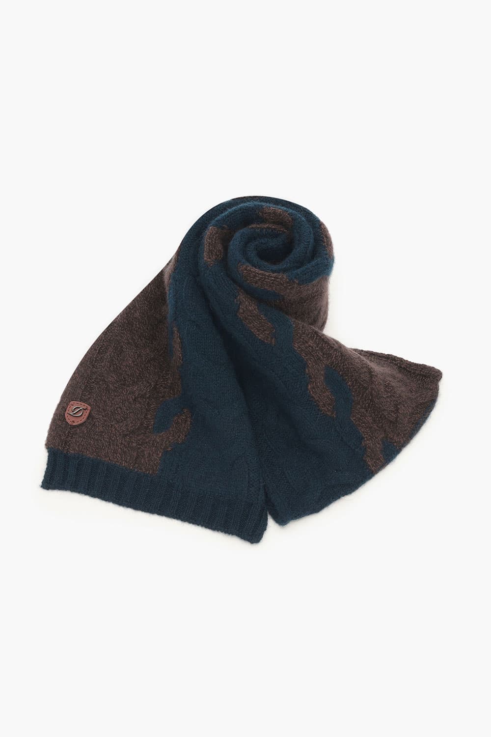 [LAST SIZE] 캐시미어 투톤 케이블 쁘띠 머플러 브라운