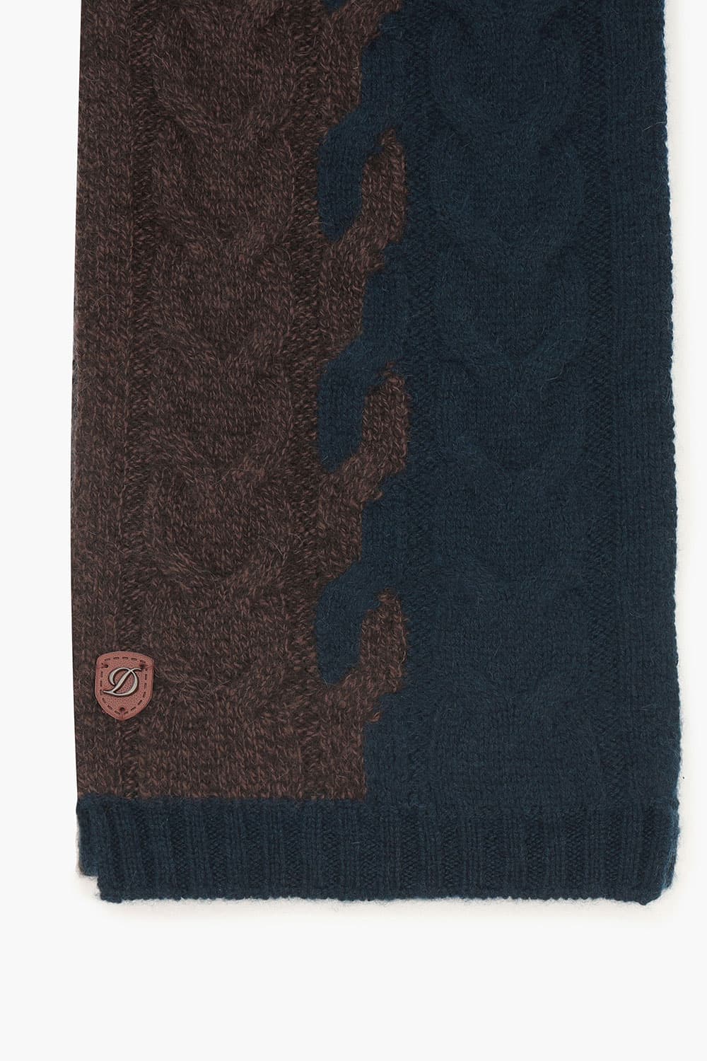 [LAST SIZE] 캐시미어 투톤 케이블 쁘띠 머플러 브라운