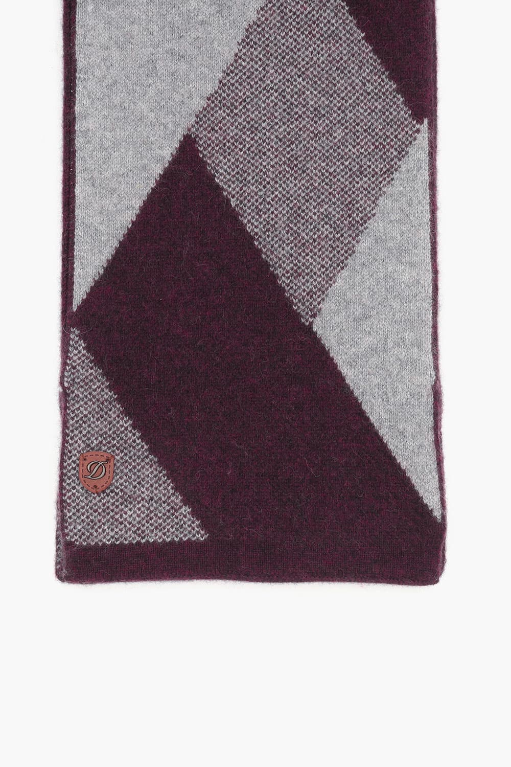 [LAST SIZE] 캐시미어 체크 쁘띠 머플러 와인