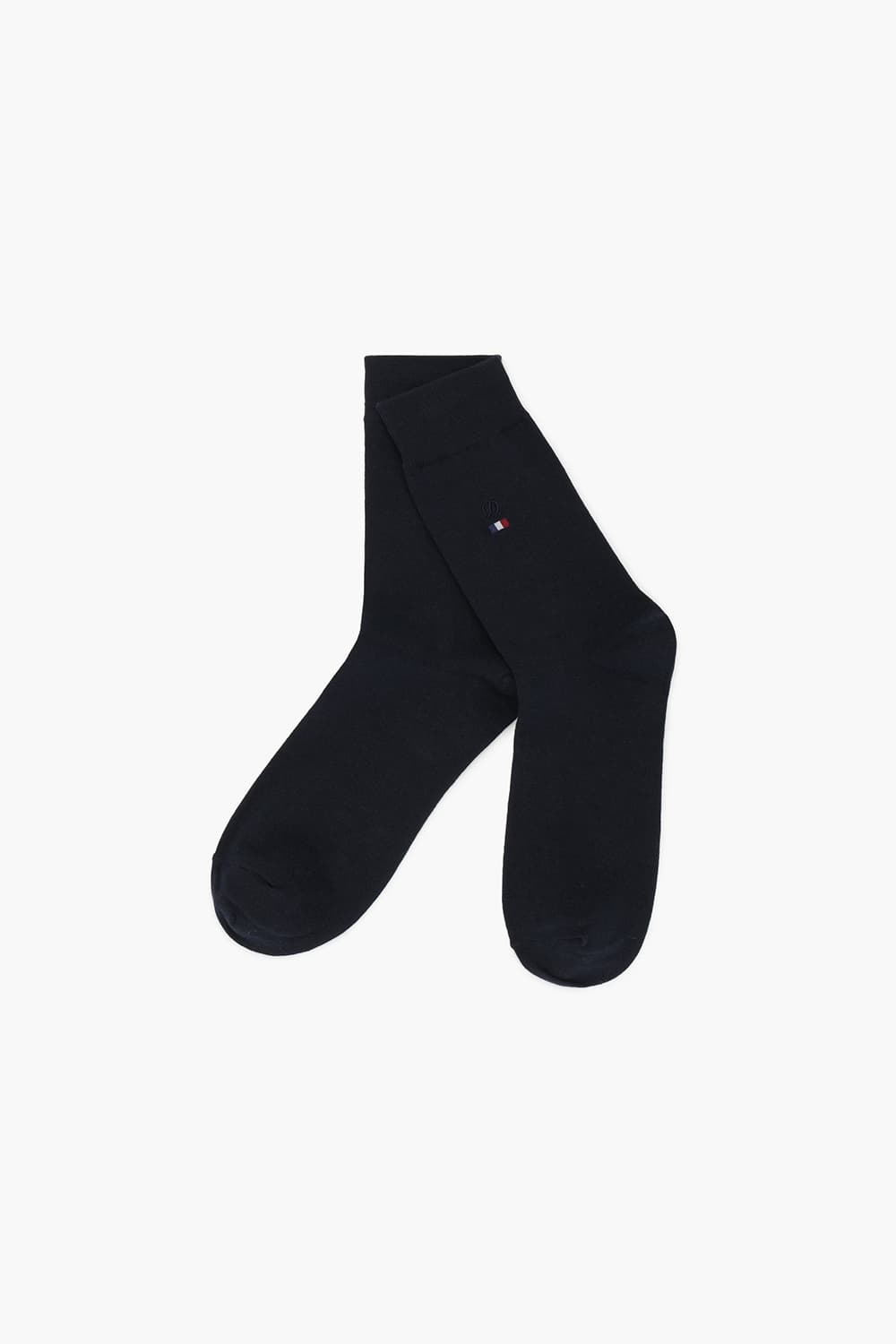 [LAST SIZE] 삼색 자수 1301 장목 양말 네이비