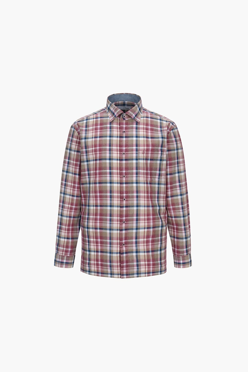 [LAST SIZE] 울 믹스 체크 128 비즈니스 셔츠 와인