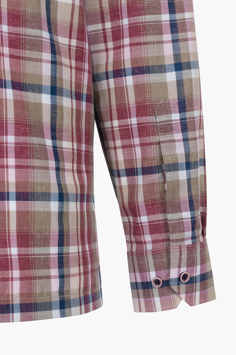 [LAST SIZE] 울 믹스 체크 128 비즈니스 셔츠 와인