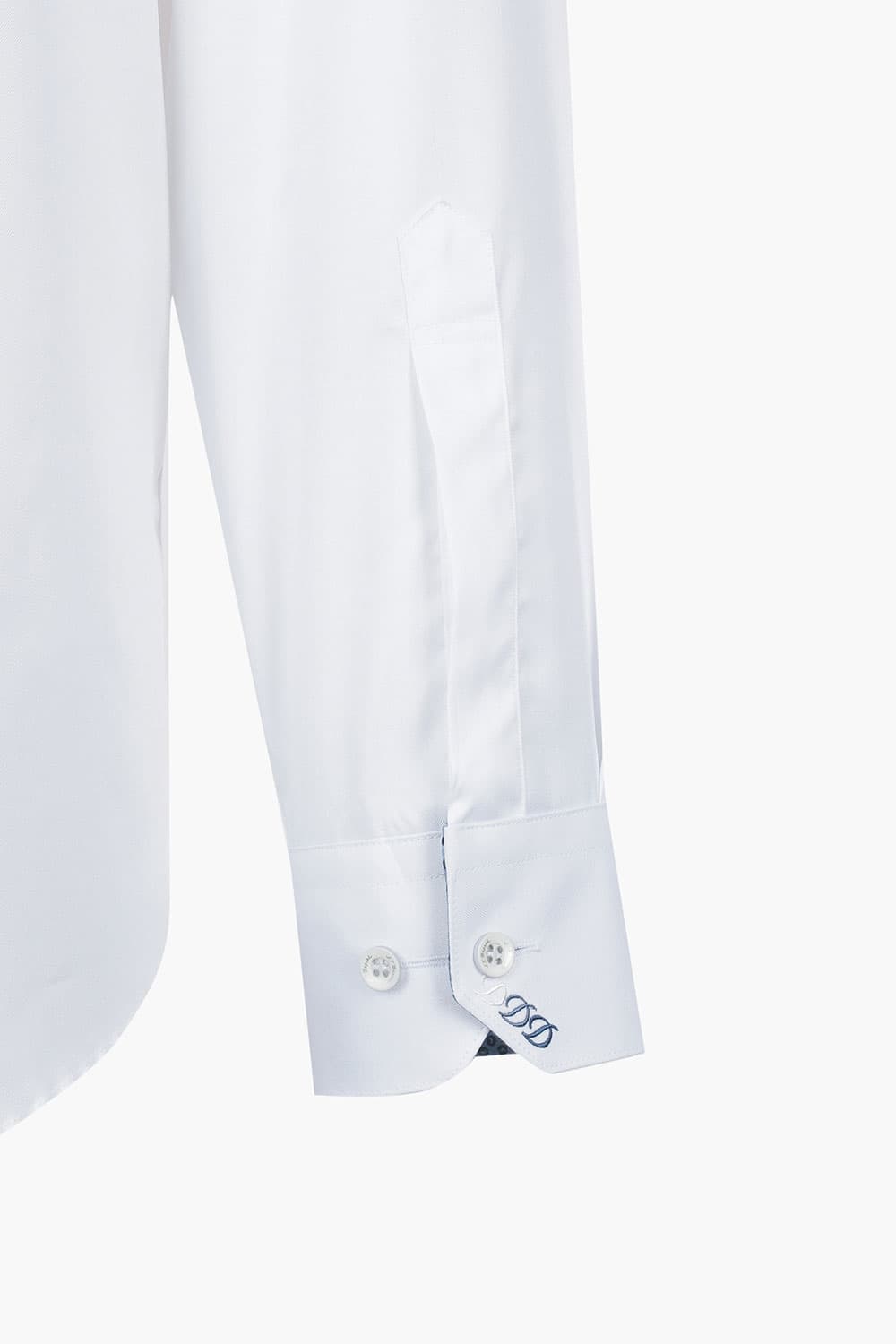 [LAST SIZE] [120수] 면 혼방 배색 스냅 카라 105 비즈니스 셔츠 화이트