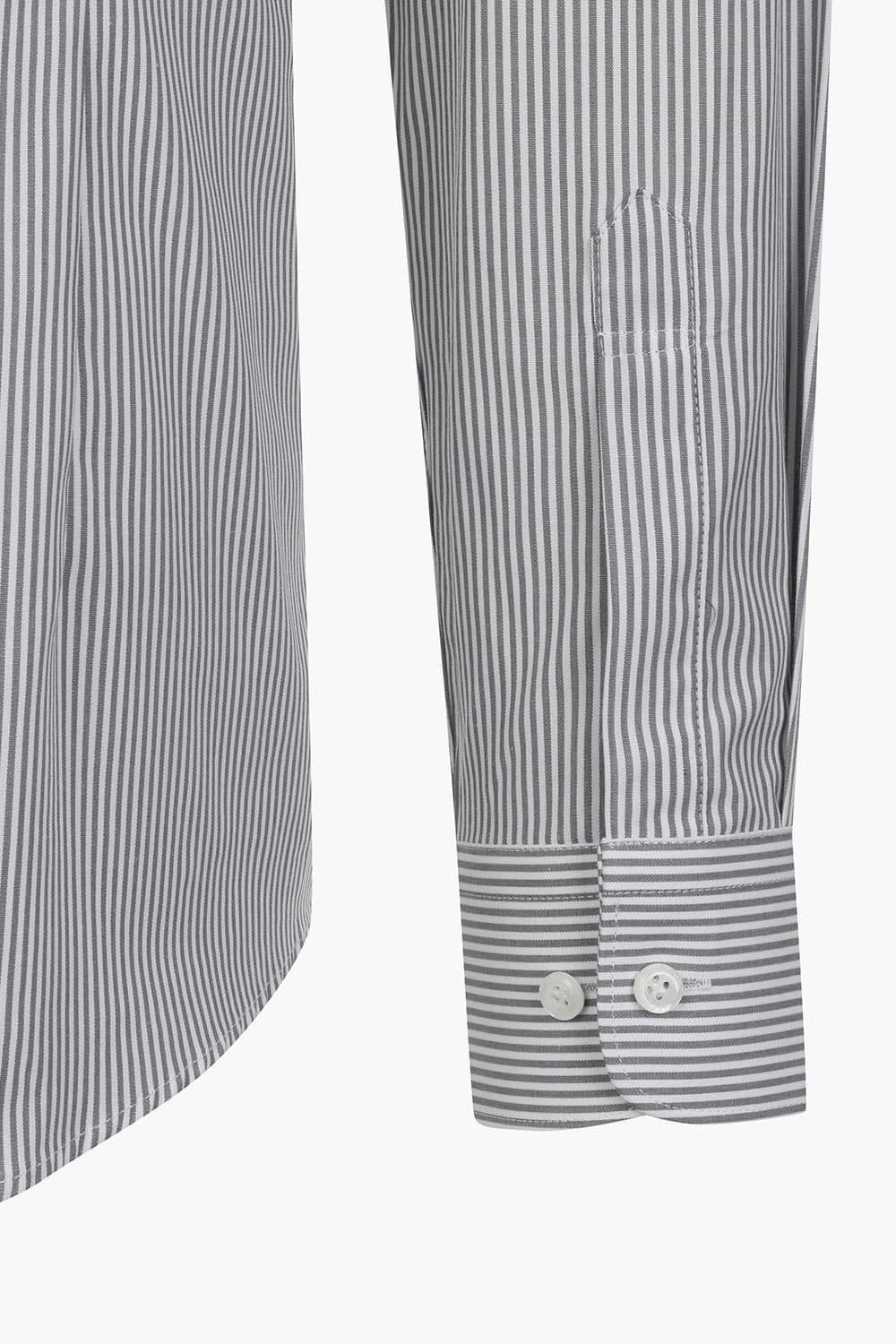 [LAST SIZE] 스트라이프 히든 트리콜로르 960 컴포터블 셔츠 그레이