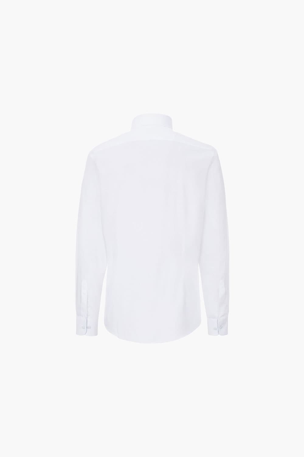 [LAST SIZE] 스트레치 프린트 배색 953 컴포터블 셔츠 화이트