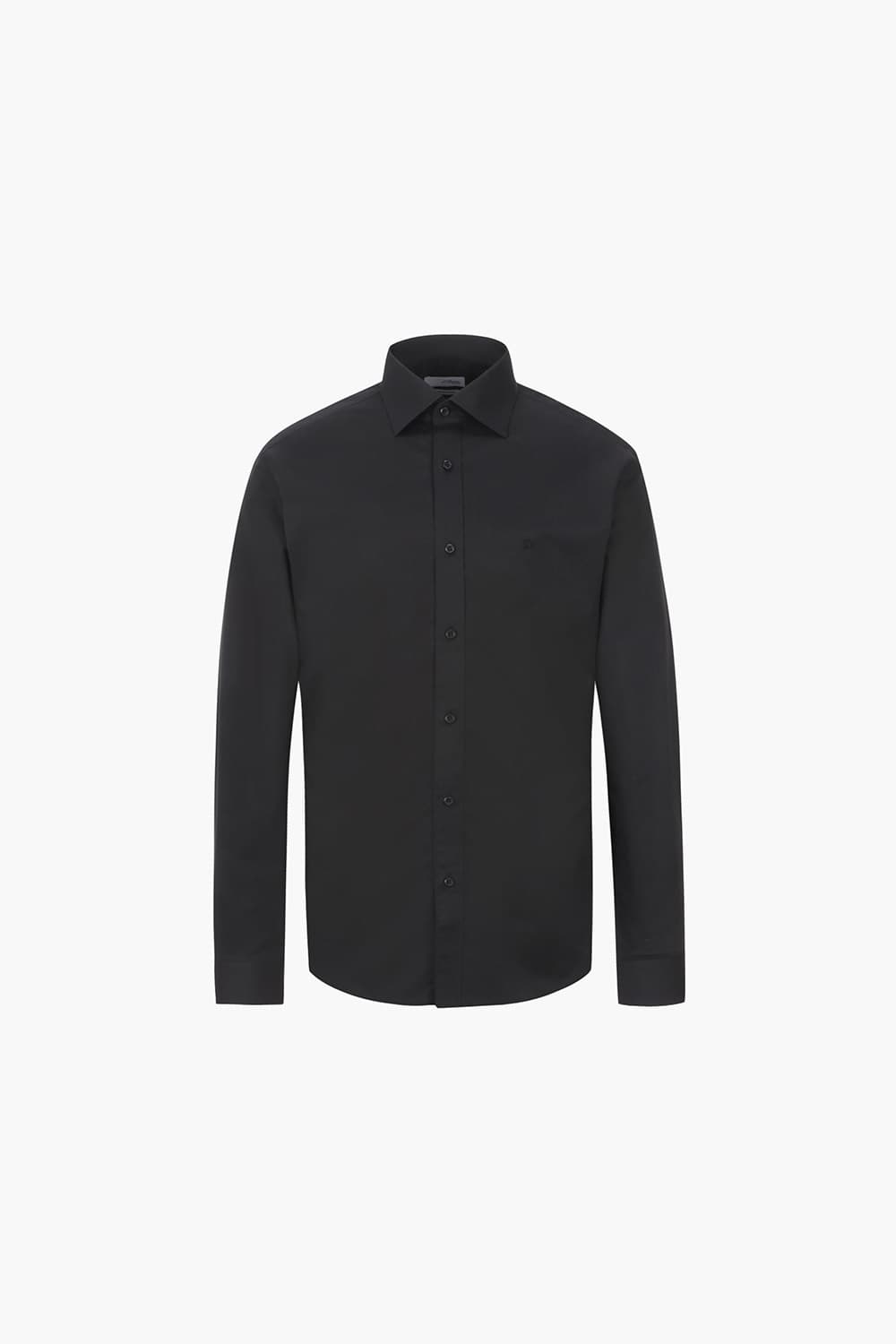 [LAST SIZE] 스트레치 카라 플라켓 트리콜로르 953 컴포터블 셔츠 블랙