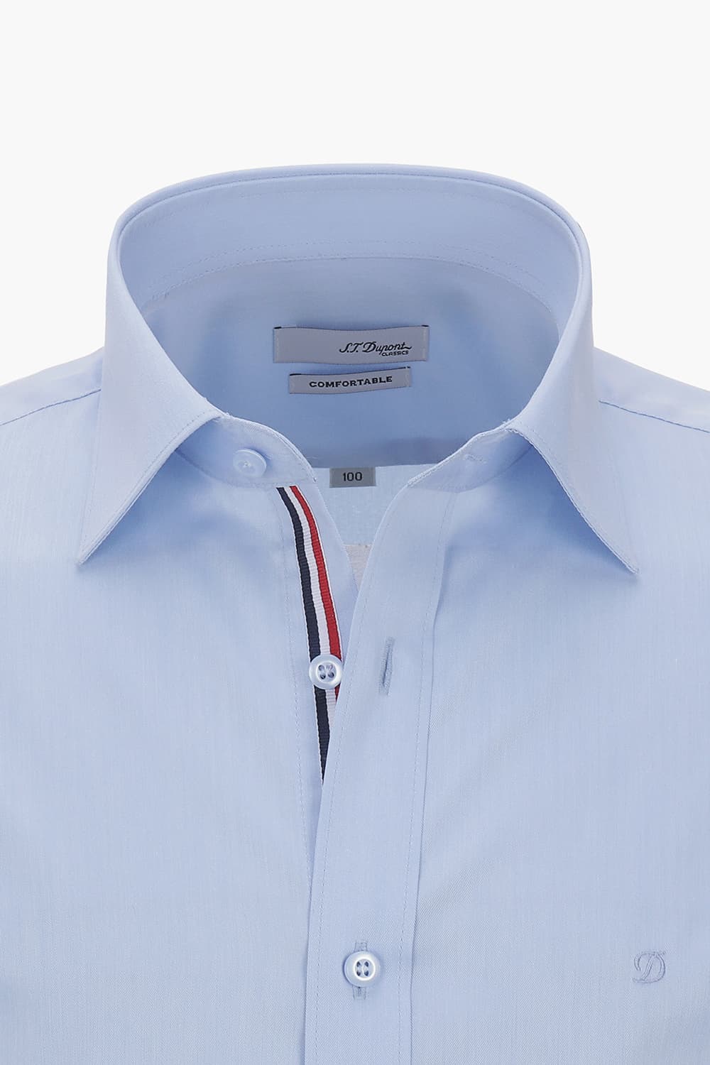 [LAST SIZE] 히든 트리콜로르 컴포터블 긴팔셔츠 블루