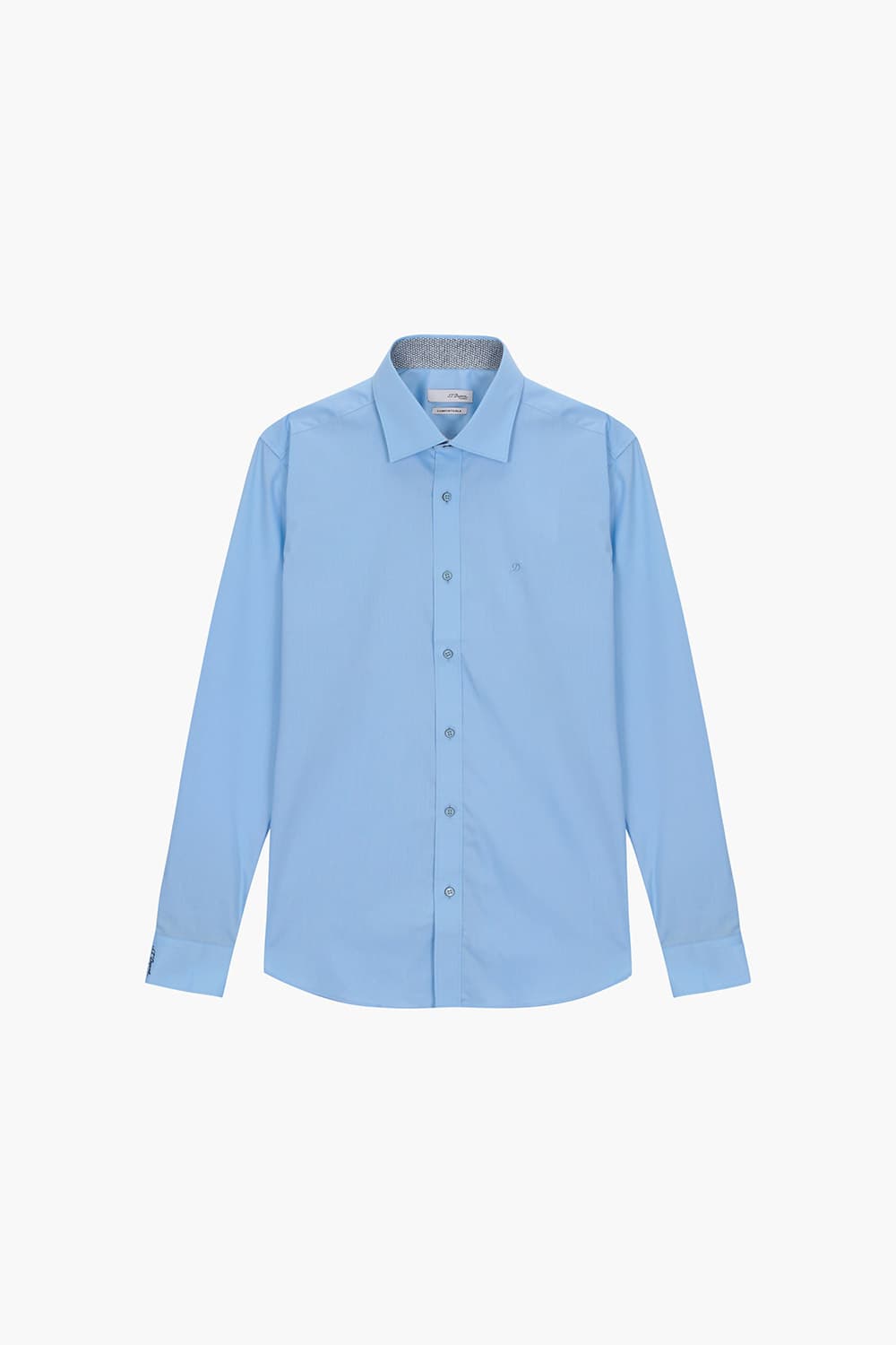 [LAST SIZE] 스트레치 프린트 배색 755 컴포터블 셔츠 블루