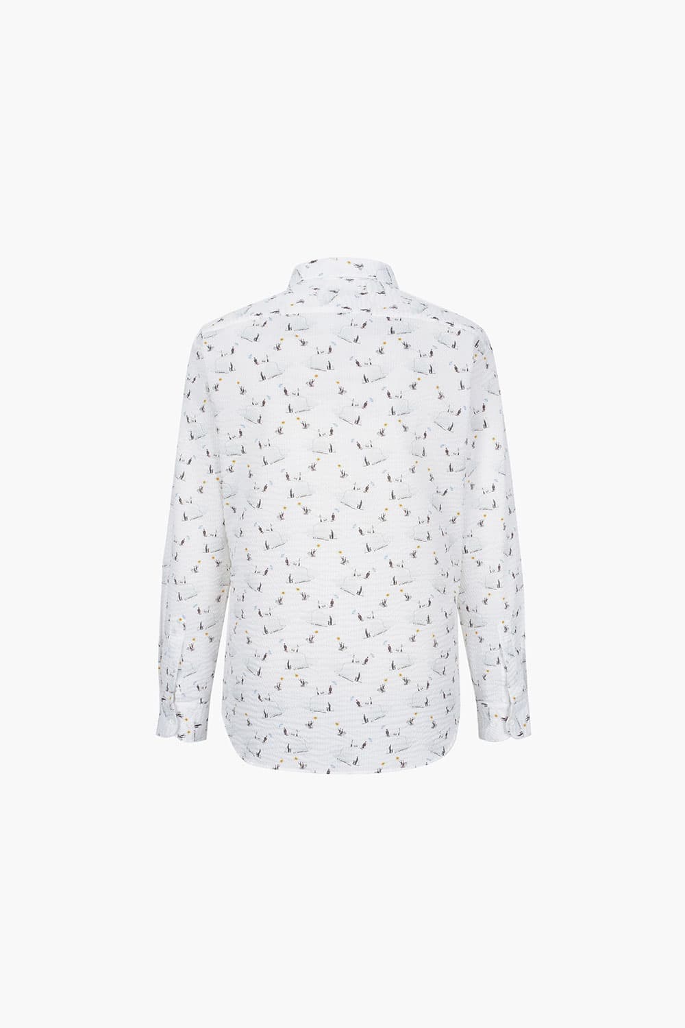 [LAST SIZE] [DCASUAL] 시어서커 프린트 385 뉴 캐주얼 셔츠 화이트