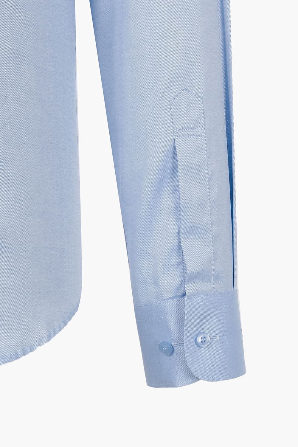 [LAST SIZE] [120수] 순면 트윌 솔리드 빅와이드 카라 305 컴포터블 셔츠 블루