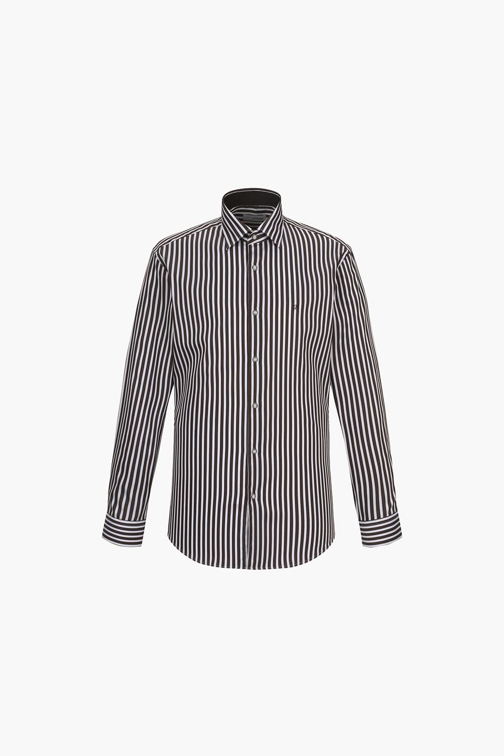 [LAST SIZE] 스트레치 볼드 스트라이프 324 컴포터블 셔츠 브라운