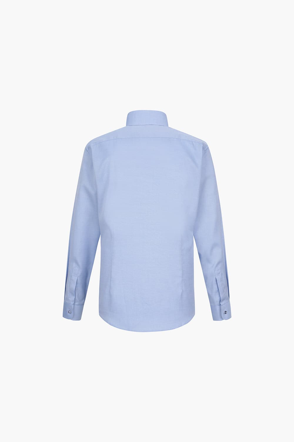 [LAST SIZE] 도비 배색 삼색바 자수 313 컴포터블 셔츠 블루