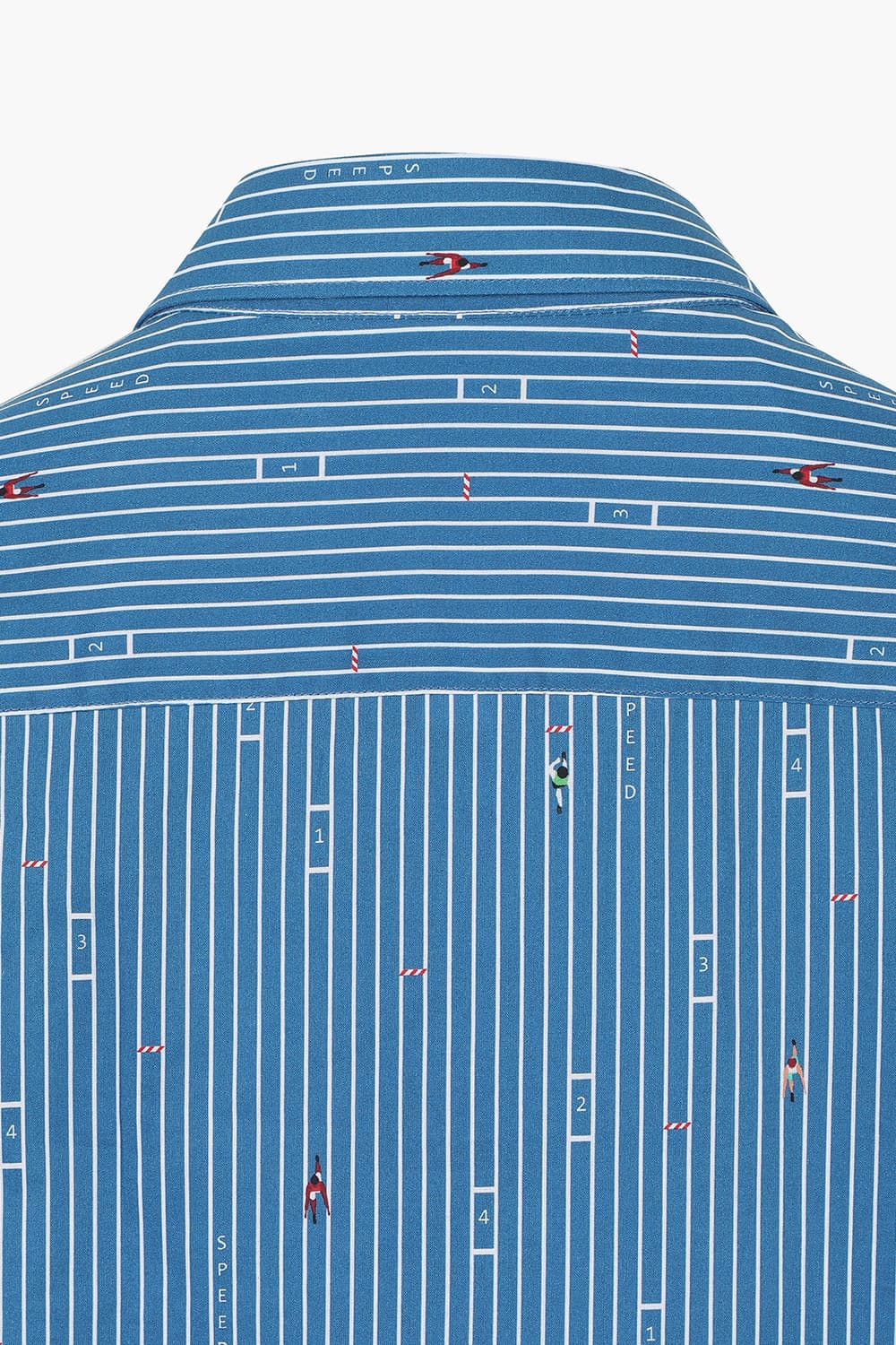 [LAST SIZE] [D-CASUAL] 스피드 모티브 프린트 387 컴포터블 셔츠 블루