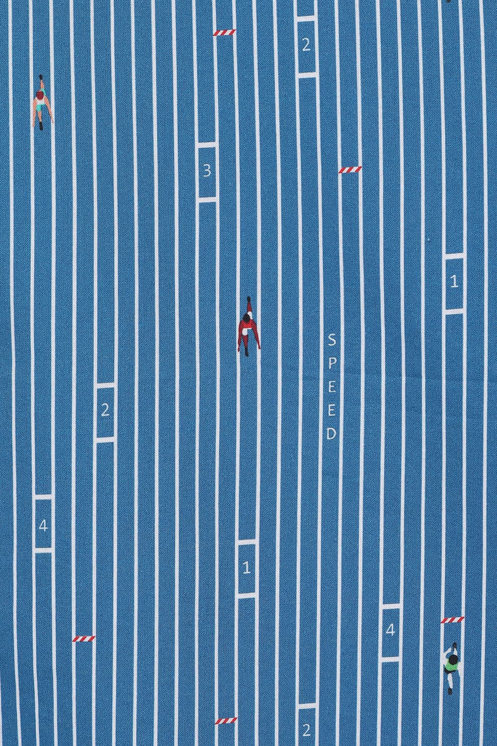 [LAST SIZE] [D-CASUAL] 스피드 모티브 프린트 387 컴포터블 셔츠 블루