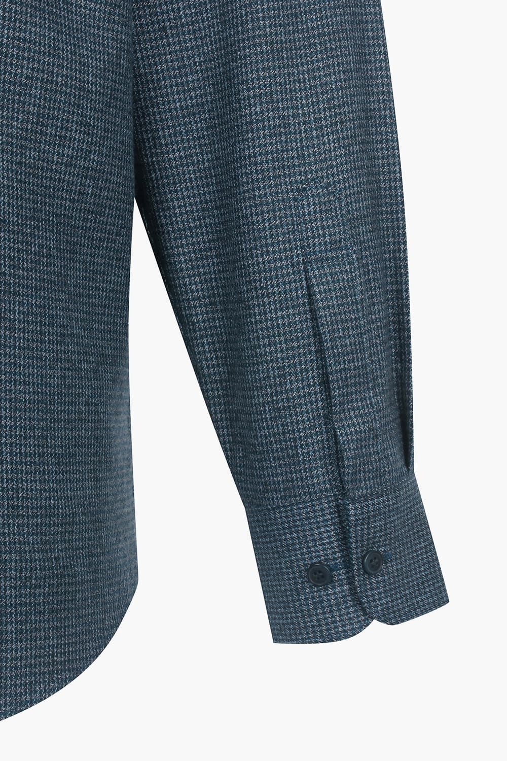 [LAST SIZE] 마이크로 하운드투스 체크 기모 732 비즈니스 셔츠 그린