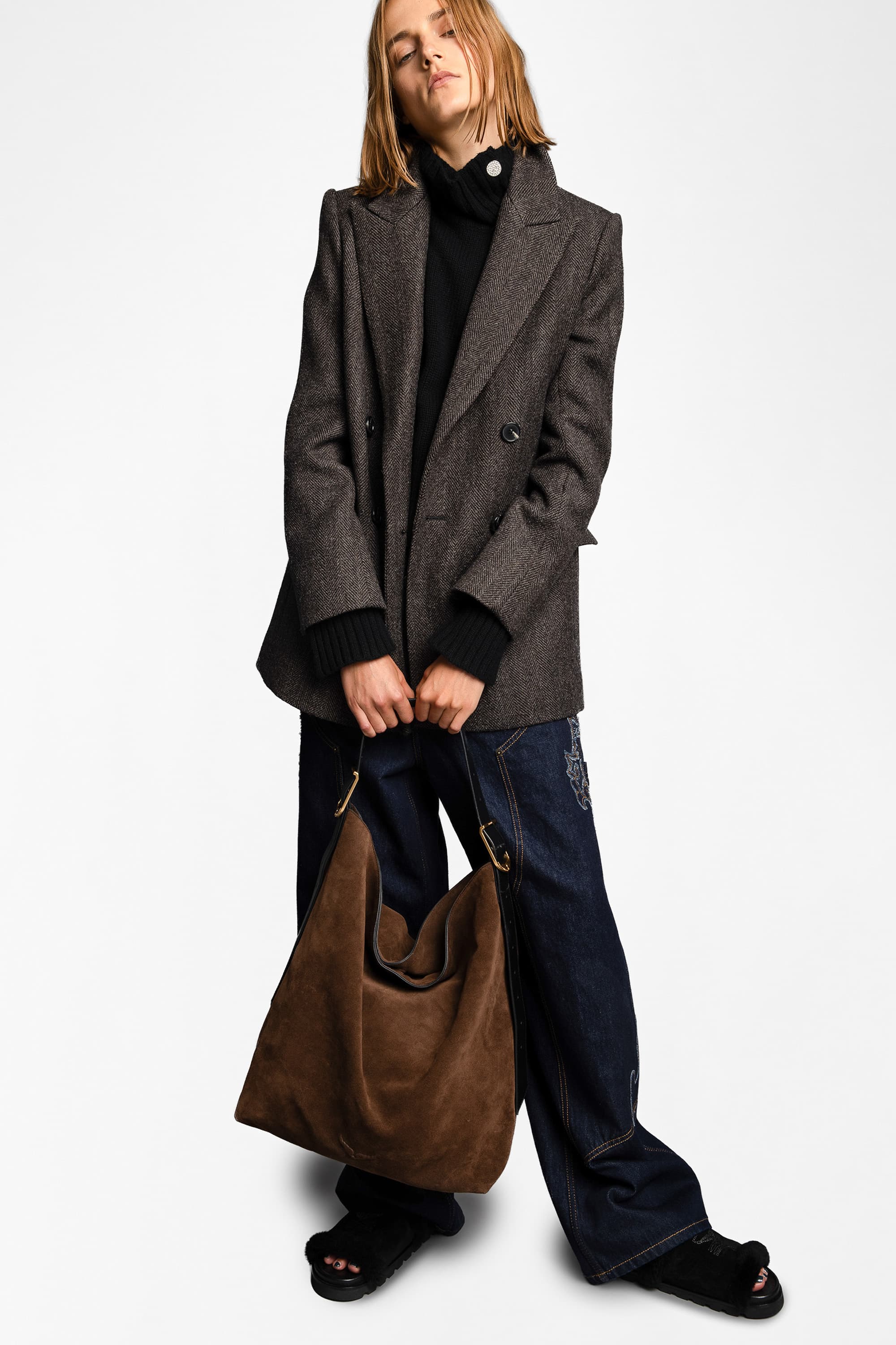 Jane Hobo XL Suede Bag