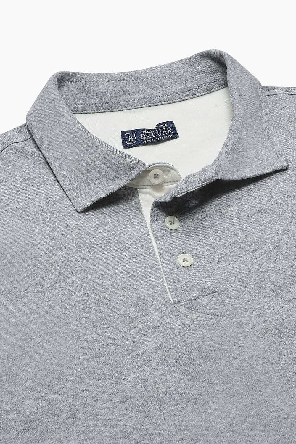 코튼 폴로 긴소매 멜란지 티셔츠 라이트 그레이 RE3SMBAPO102R93