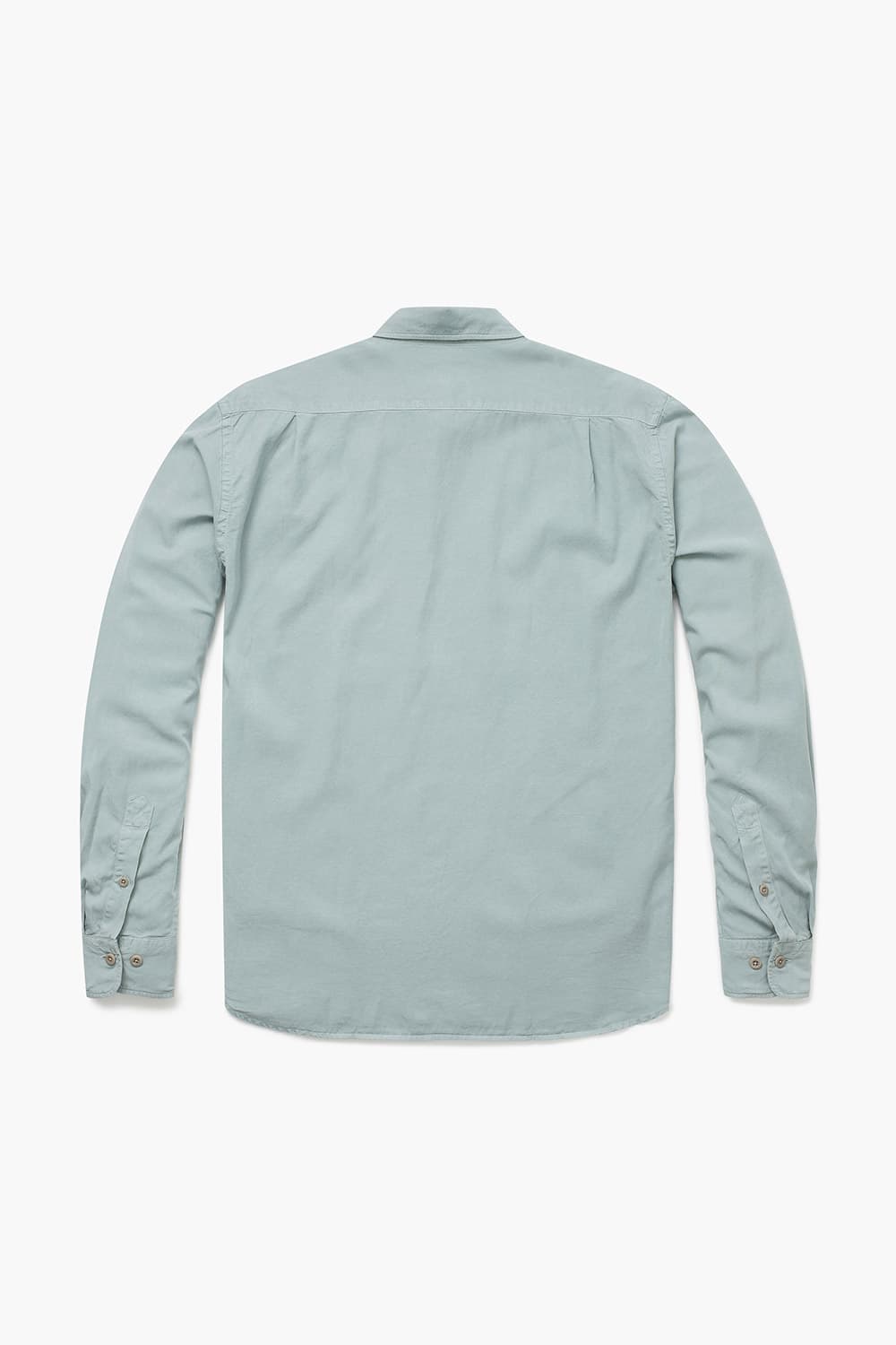 린넨 혼방 버튼 다운 투 포켓 라이트그린 셔츠