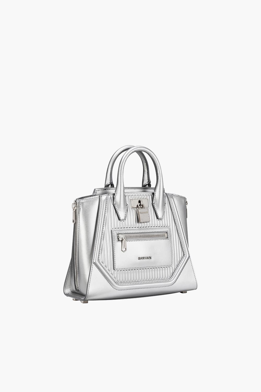 24 리비에라 스몰 토트백 실버 스트라이프 N1RS261SV1