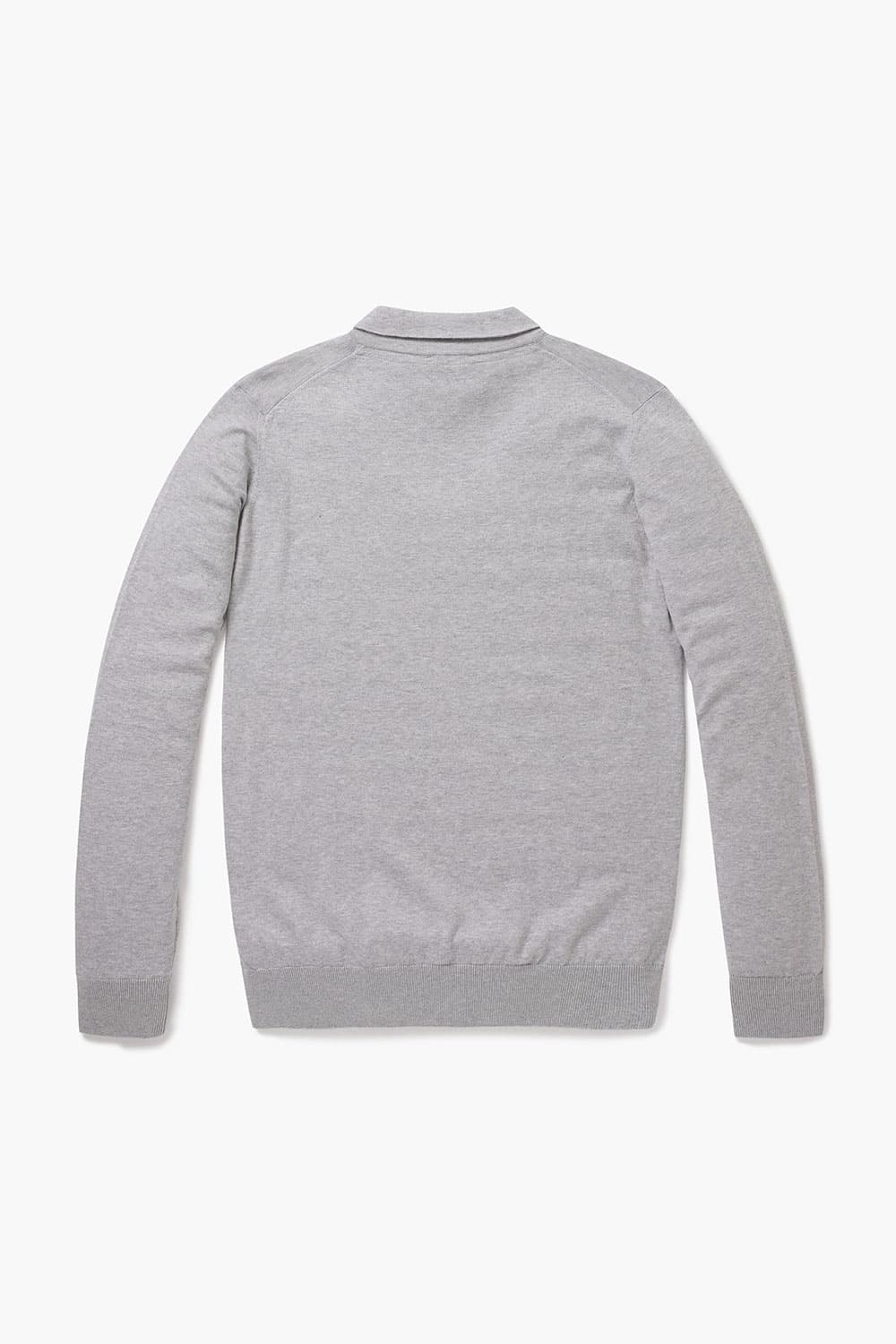 코튼 폴로 라이트그레이 긴소매 니트