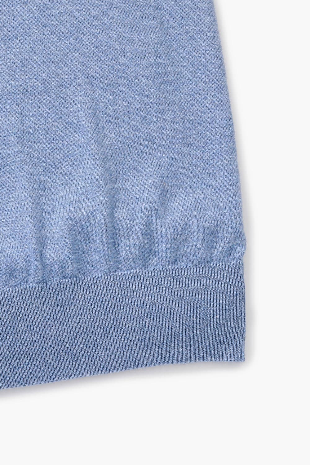 코튼 크루넥 반소매 니트 BR601MCP452904