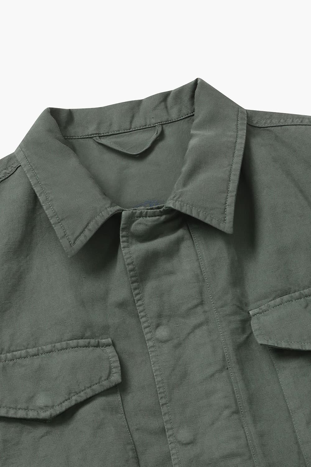 면 혼방 워크웨어 카키 캐주얼 자켓