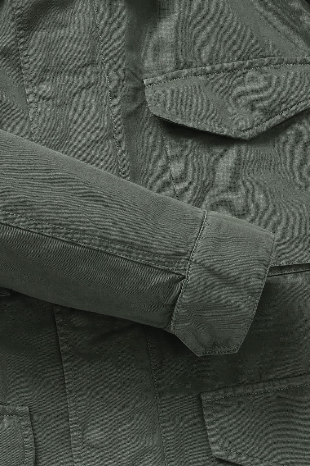 면 혼방 워크웨어 카키 캐주얼 자켓