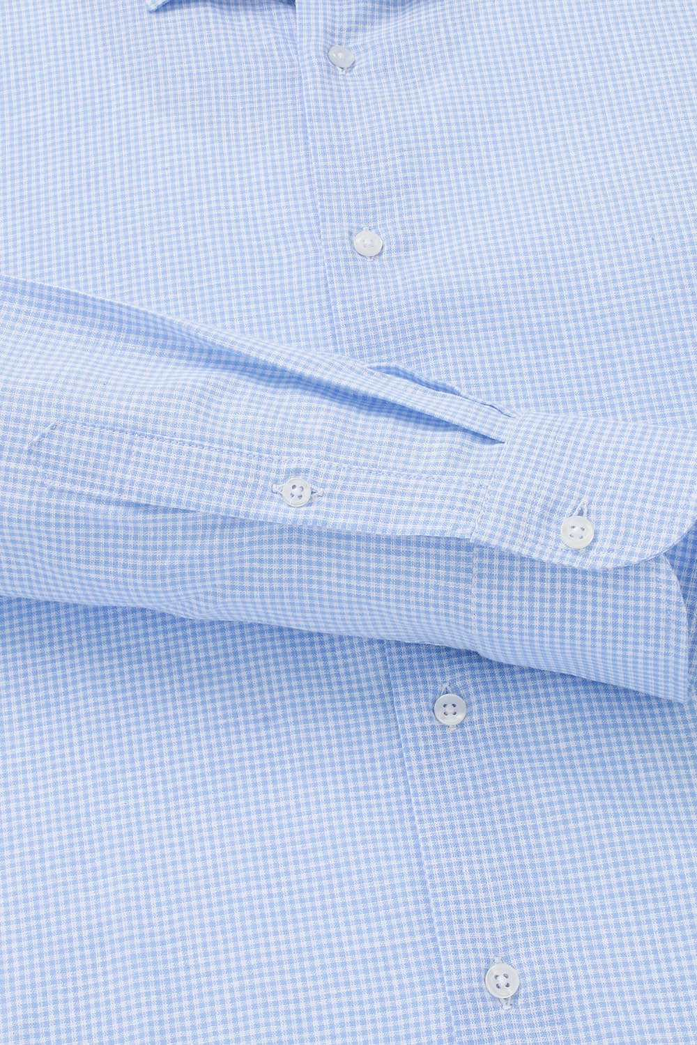 린넨 혼방 마이크로 깅엄 체크 셔츠 ORI21401