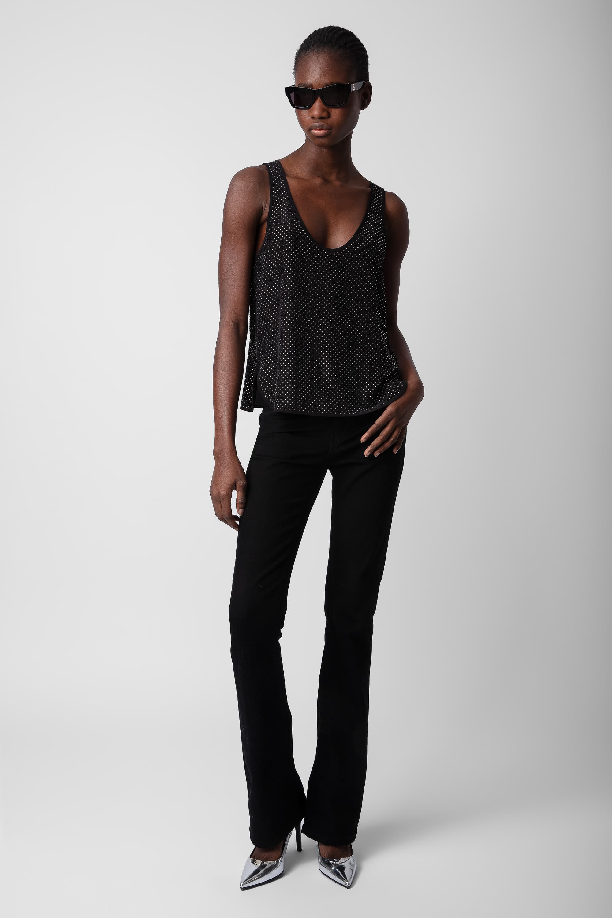 Carys Strass Silk Top