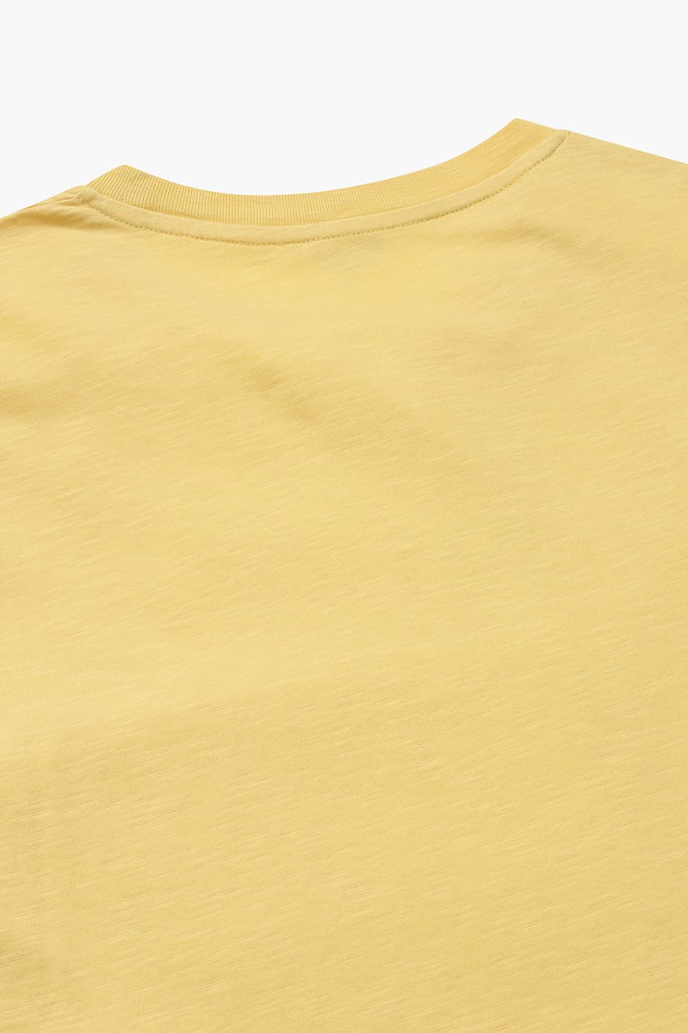 코튼 포켓 크루넥 001 옐로우 반소매 티셔츠