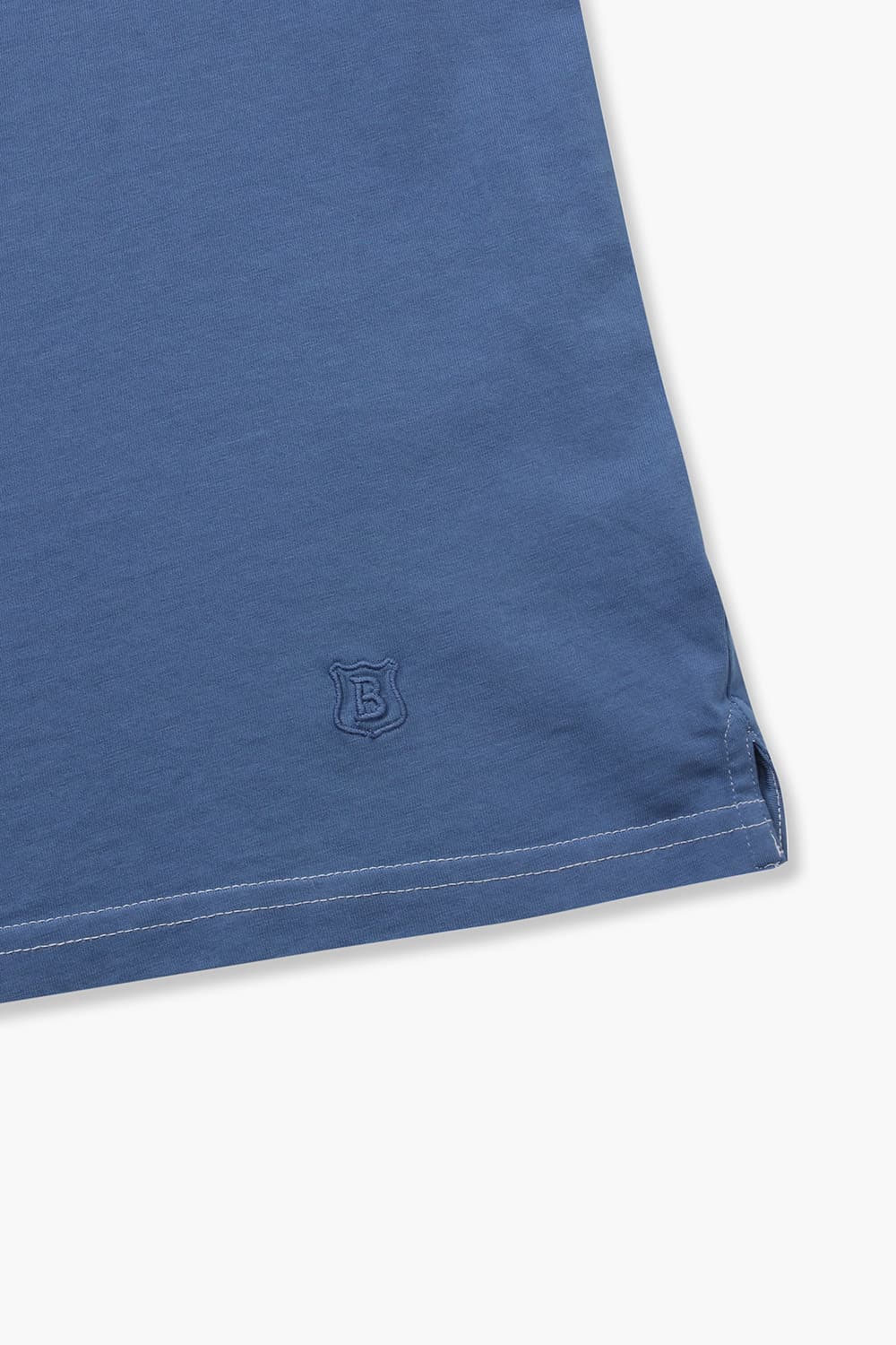 코튼 버튼 다운 502 네이비 반소매 티셔츠