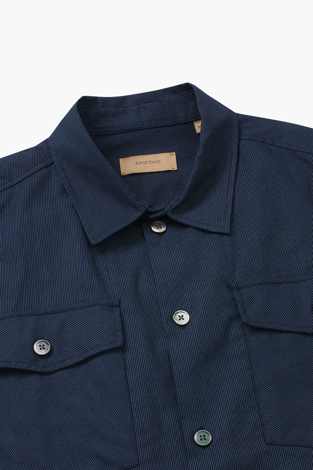 SEFTON 린넨 버튼 다운 투 포켓 셔츠