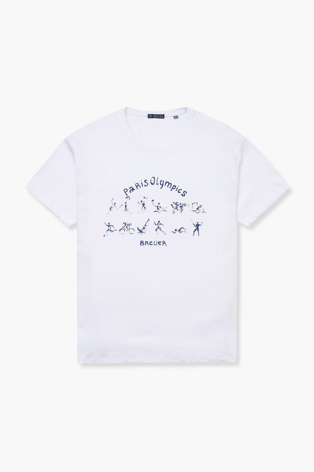 코튼 PARIS 일러스트 로고 반소매 티셔츠 66031SP462403