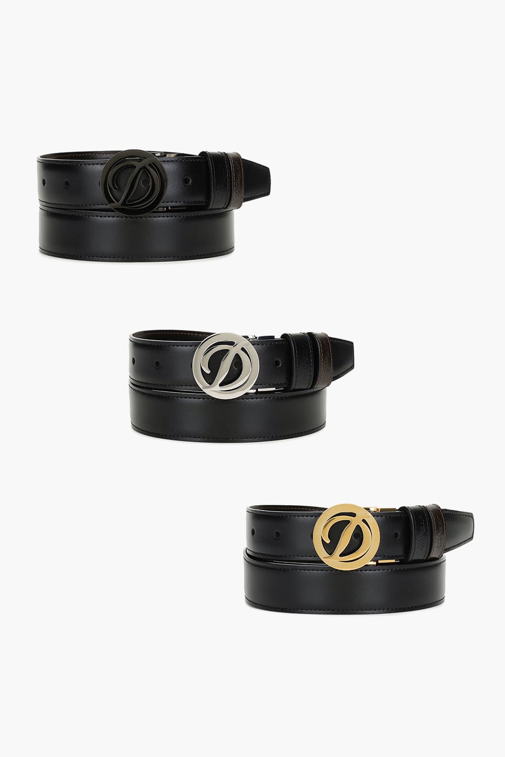 [E-XCLUSIVE] D 로고 라운드 버클 리버서블 벨트30MM(3종)