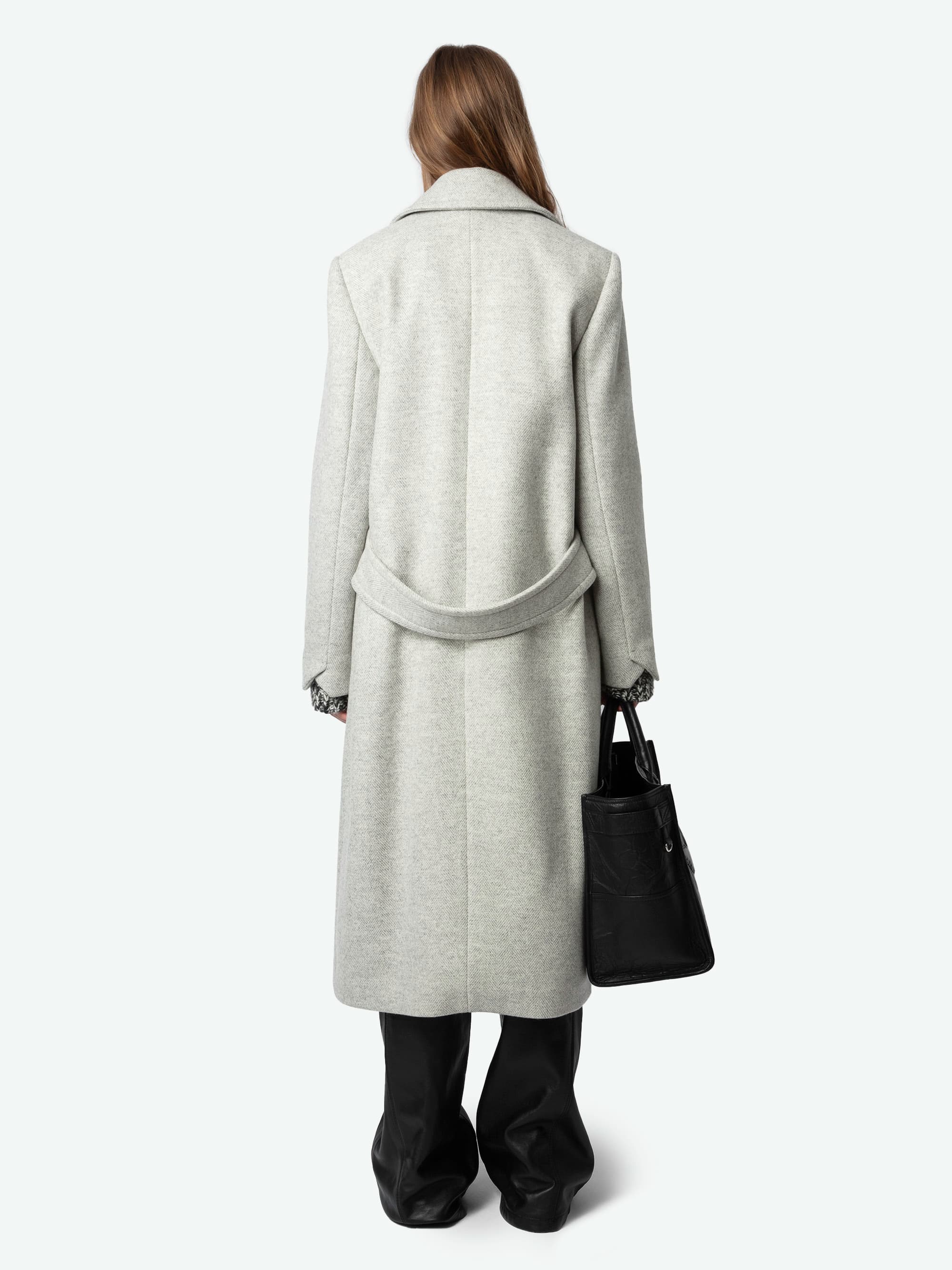 Mulan Chevron Wool Coat