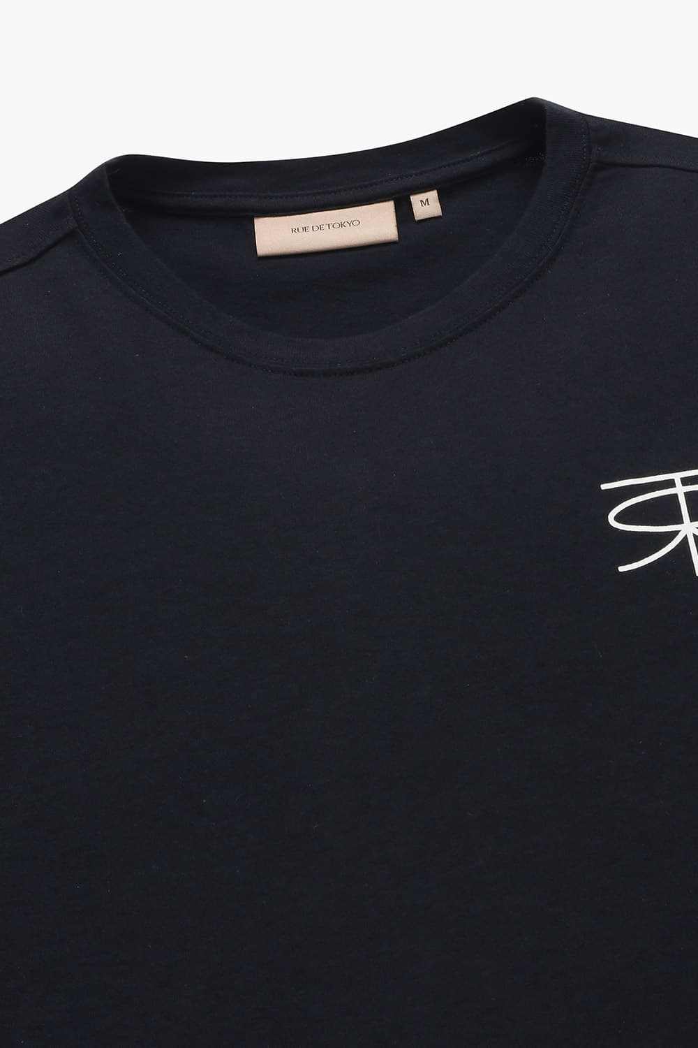 THORSTEN 코튼 로고 103 블랙 반소매 티셔츠