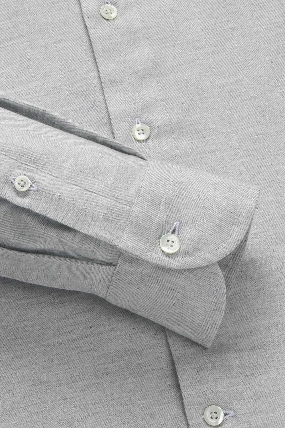 면 혼방 헤링본 플란넬 셔츠 BE163H441302