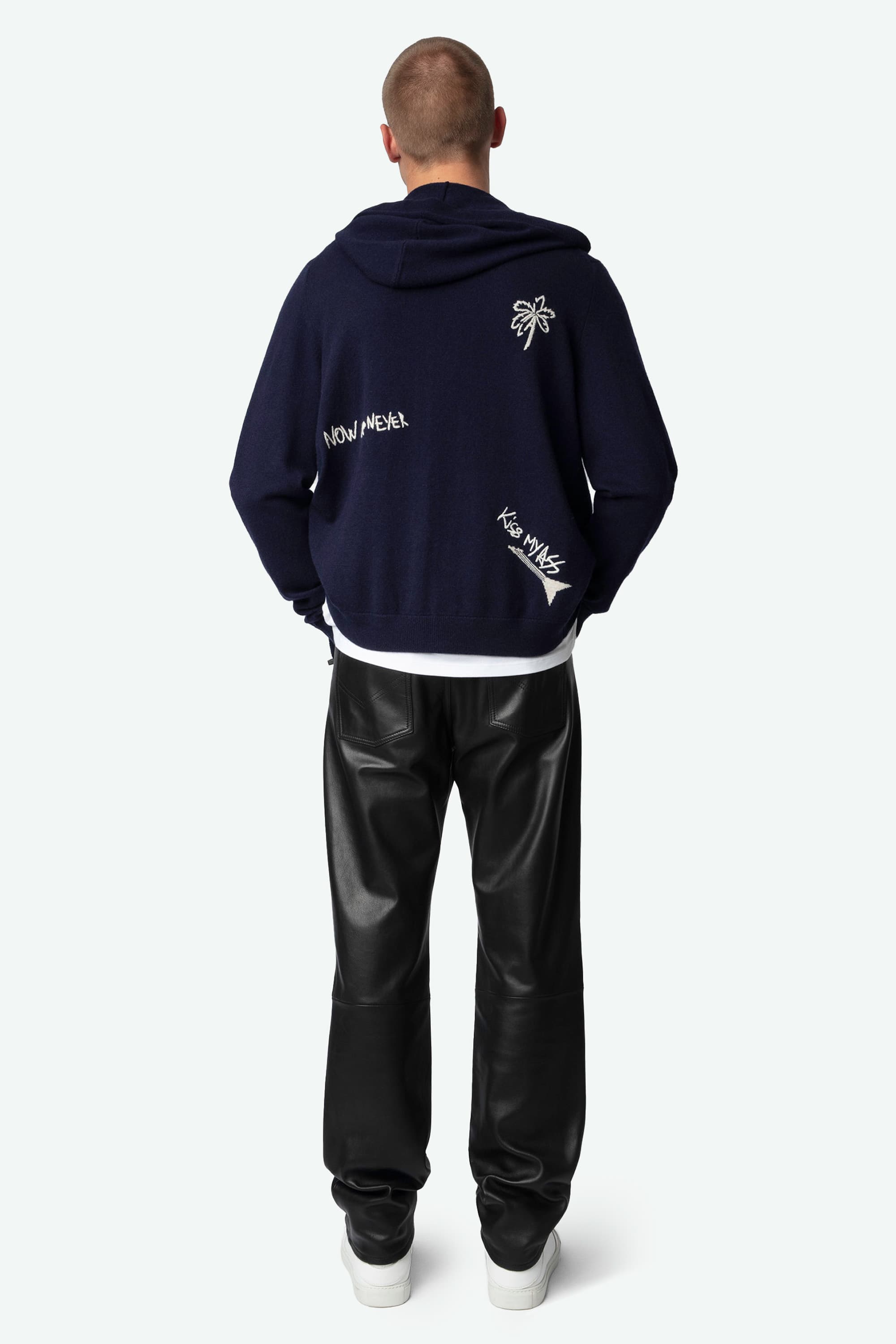 Clash Wool Zip-up Cardigan