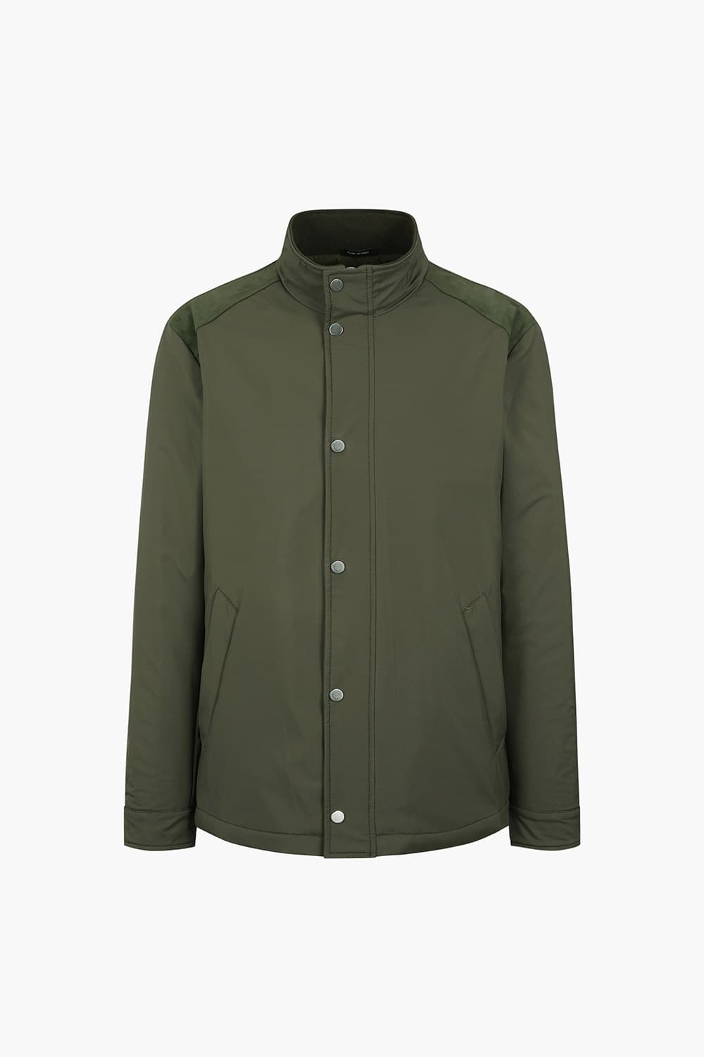 램스킨 스웨이드 패치 하이넥 점퍼 63T415CAMEO048